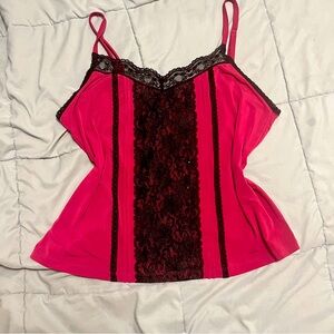 Large Gothic Red/Black Lingerie Top